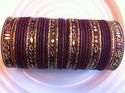 Indian Glass Lakh Bangle Set Purplish Pink Salwar 