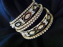 Indian Designer Multi-Stone Zarqon Bangle Set Salw