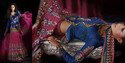 Indian Sari Sparkle Designer Sarees Collection Blu