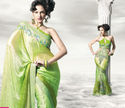 Manish Malhotra Designer Collection Green Sari Sty