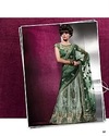 Bollywood Indian Mehandi Green Color Bridal Saree 