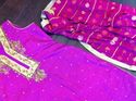 Purple Pink Rawsilk Designer Outfit Small Handwork