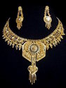 Indian Gold Plated Necklace filigre myriad Unique 