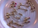 6 Pcs Wholesale 9ct Indian Earring Long Ball Pierc