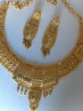 Indian 14ct Gold Platted Necklace Set Earrings Bri