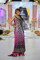 Pakistani Designer Chiffon Grey Fuchsia Pink Long 