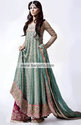 Pine Green Perla Ash Grey Glamorous Anarkali shirt