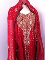 Pakistan Designer Redish Maroon Silk Bridal Weddin