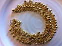 Indian Gold Plated Ghungroo Chain Style Anklet Pay