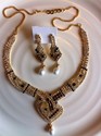 Antique Gold Platted Multi Cubic Zarqonia Stone Ne