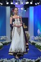 Pakistan Designer White Chiffon Brochia Jamwar Blu