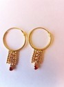 9ct Indian Gold Platted Hoop Earrings Salwar Saree