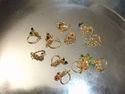 Lot of 7 Indian Nath Nose Rings Long Cubic Zarqoni