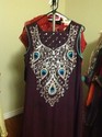 Pakistan Designer Purple Chiffon Georgette Silver 