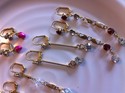 6 Pcs Wholesale 9ct Indian Earring Long Ball Pierc