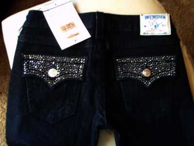 true religion jeans with rhinestone pockets