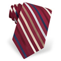 Joseph Stripe Tie by Jos. A. Bank - Burgundy Silk