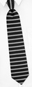 Horizontal Stripe Tie by Jos. A. Bank - Black Silk