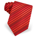 Red Tonal Stripe Tie by Silk Rhino Neckwear - Red 