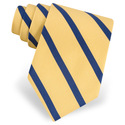 Yellow & Blue Stripe Tie by Elite - Yellow Silk