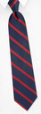 Navy & Red Stripe Tie by Elite - Navy blue Silk