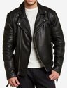 Members Only Modern Leather Motor Jacket 