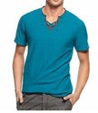 Bar III Shirt, Short Sleeve Enrique Drawstring Y N