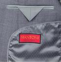 Mantoni Men's 3-button Grey Wool Suit