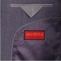 Mantoni Men's Charcoal Gray Wool Slim-fit 2-button