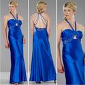 Blue Halter Evening Dresses by Dave and Johnny