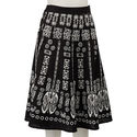  Women's Black/ White Allover Print Skirt