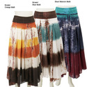 Baba Women's Tie-dye Rollover Waist Skirt