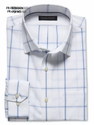 Classic fit non-iron windowpane shirt By BR