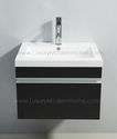 Vanity Sink 24" BLACK modern bathroom cabinet wall