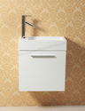 Vanity Sink 20" small narrow short WHITE modern ba