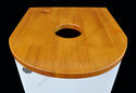 Vanity Sink 14" OAK WOOD CERAMIC small narrow mode