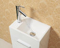 Vanity Sink 16" small narrow short WHITE modern ba