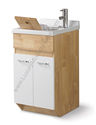 Modern 18" SMALL Laundry Utility Sink Mop Slop Oak