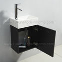 Vanity Sink 16" small narrow short BLACK modern ba