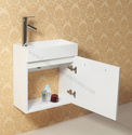 Vanity Sink 20" small narrow short WHITE modern ba