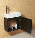 Vanity Sink 20" small narrow short BLACK modern ba