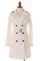 DOUBLE BREATED TRENCH COAT BELTED WAIST