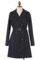 DOUBLE BREATED TRENCH COAT BELTED WAIST