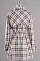 BURBERRY PATTERN RAIN COAT WITH WAIST TIE