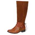 Tye front riding boot