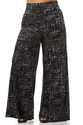 Wide leg printed pant with a high waist