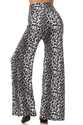 Wide leg printed pant with a high waist