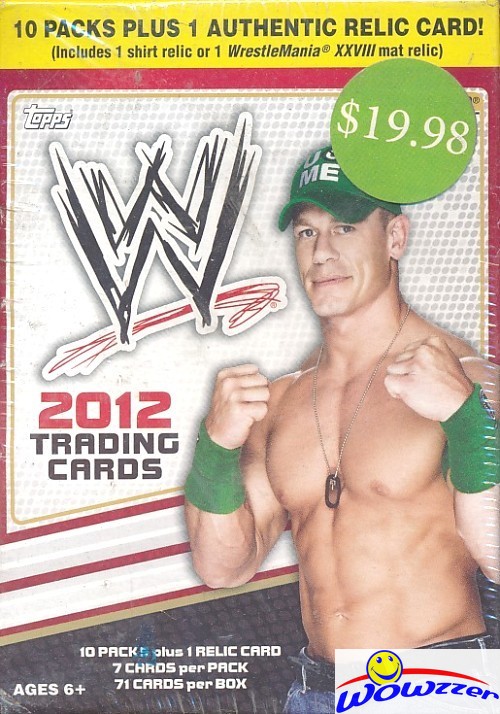 2012 Topps WWE EXCLUSIVE HUGE Factory Sealed 10 Pack Blaster