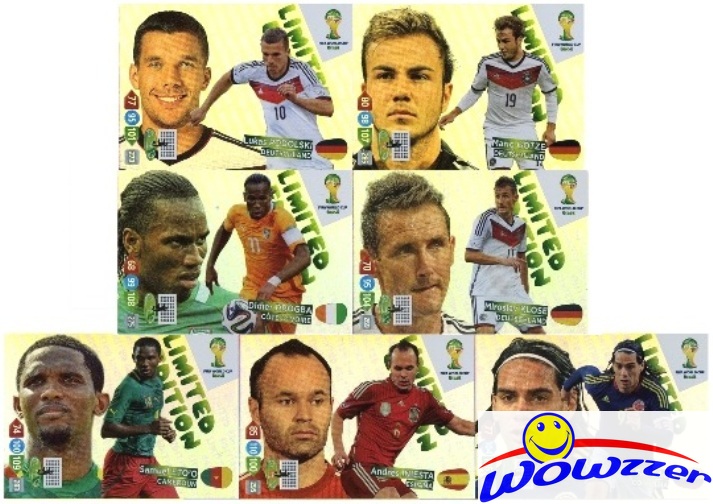 10 Limited Edition 10 Blister Panini Adrenalyn WM 2014 Brasilien