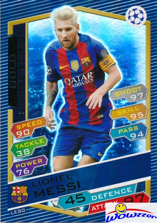 2016/2017 Topps Match Attax Champions League LIONEL MESSI LIMITED ...